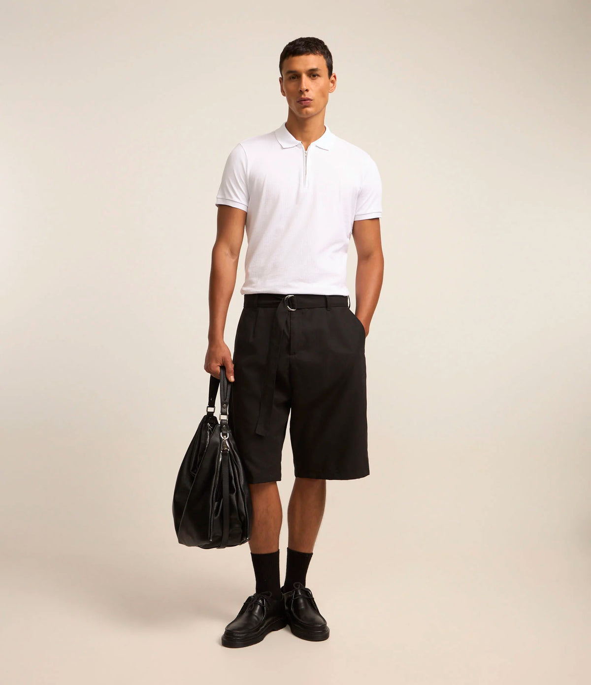 Camisa Polo Em Algodão Peruano | Com Ziper Na Gola