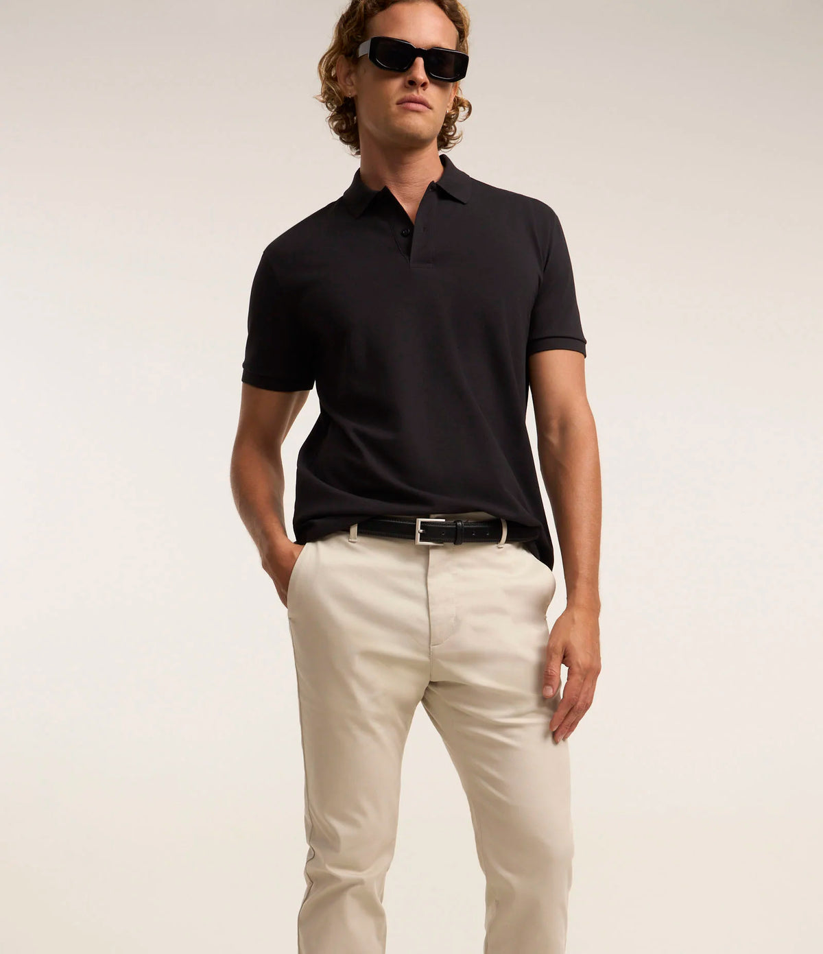 Calça Slim em Sarja | Bolsos Faca Cinza