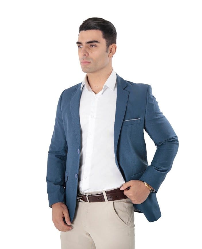 Blazer Slim Masculino Azul em Poliviscose | Habitat