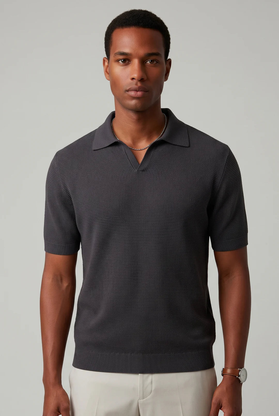 Polo Tricot Texturizada