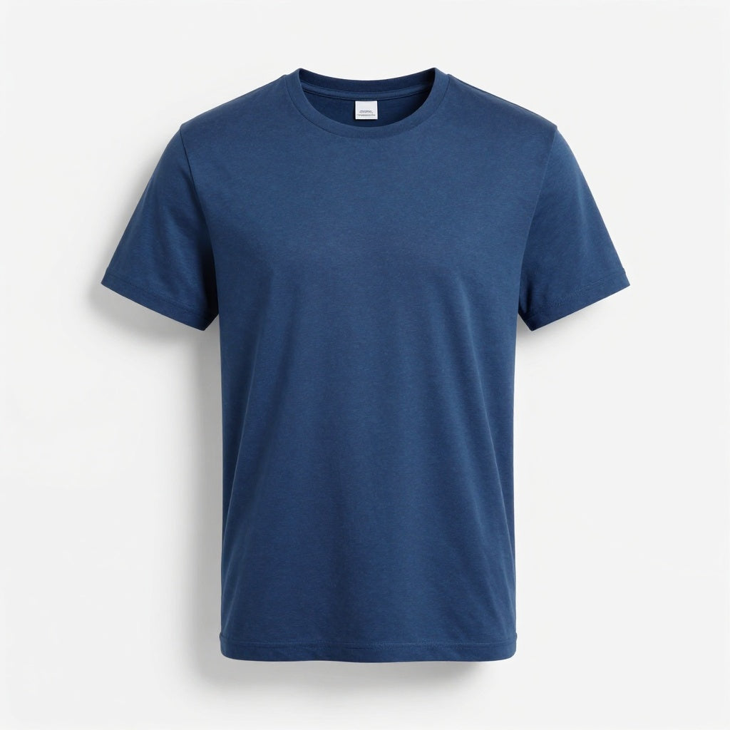 Camiseta Masculina Azul Básica para Dia a Dia