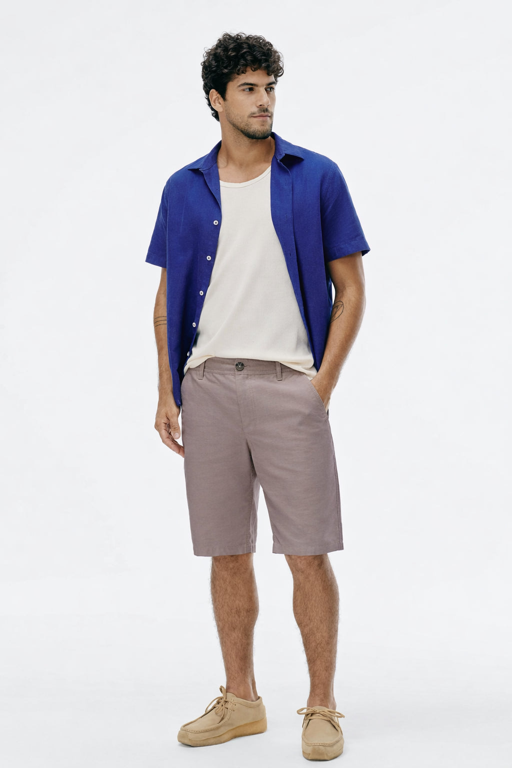 Bermuda Masculina Em Sarja Chino