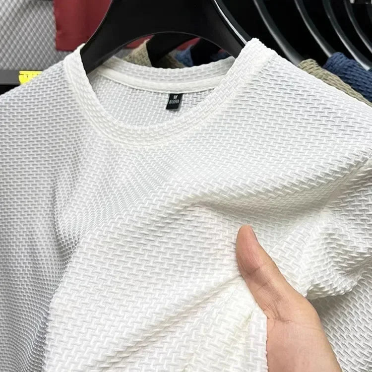 Camisa Básica Masculina – Seda de Gelo