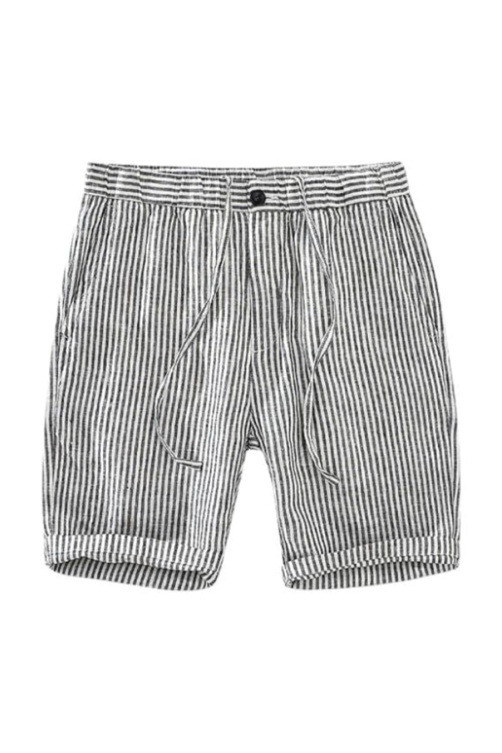 Bermuda Linho Masculina Listrada