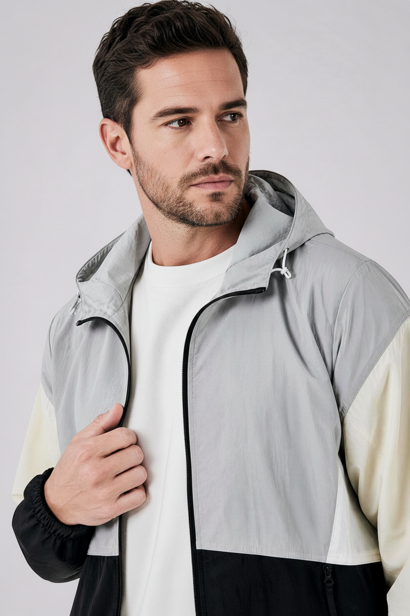 Jaqueta Corta-Vento Masculina com Capuz Altitude