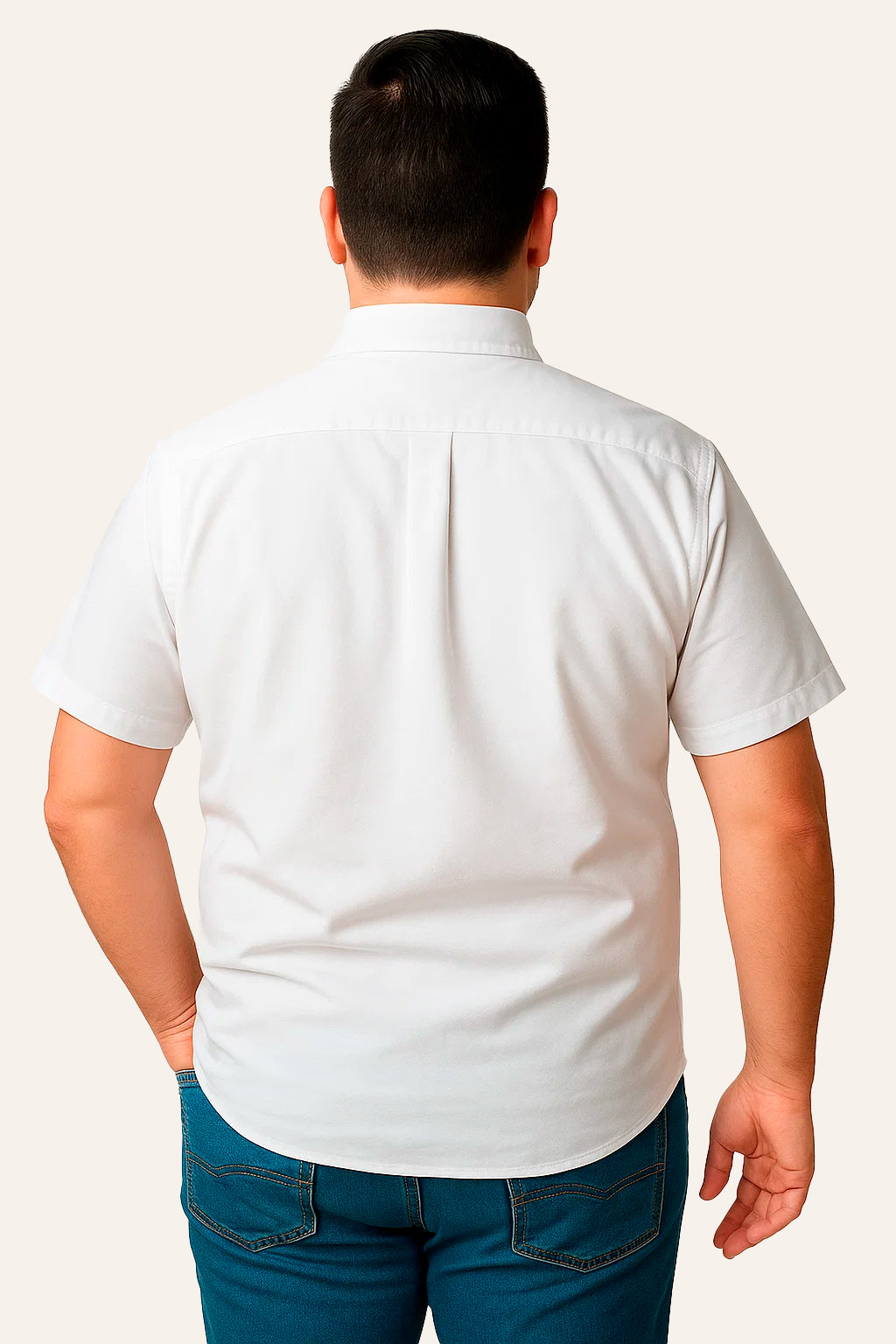 Camisa Manga Curta Plus - Oxford