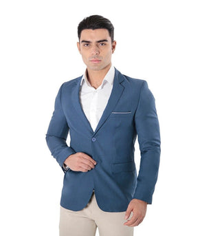 Blazer Slim Masculino Azul em Poliviscose | Habitat