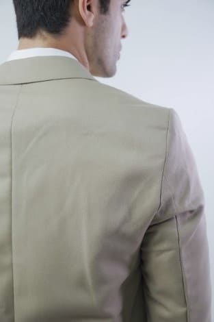Blazer Slim Masculino Bege em Poliviscose | Habitat
