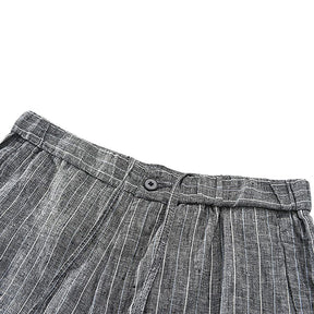 Bermuda Linho Masculina Listrada