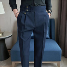 Calça de Alfaiataria Masculina Azul Marinho Vicenza