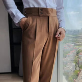 Calça de Alfaiataria Masculina com Ajuste Lateral Monza