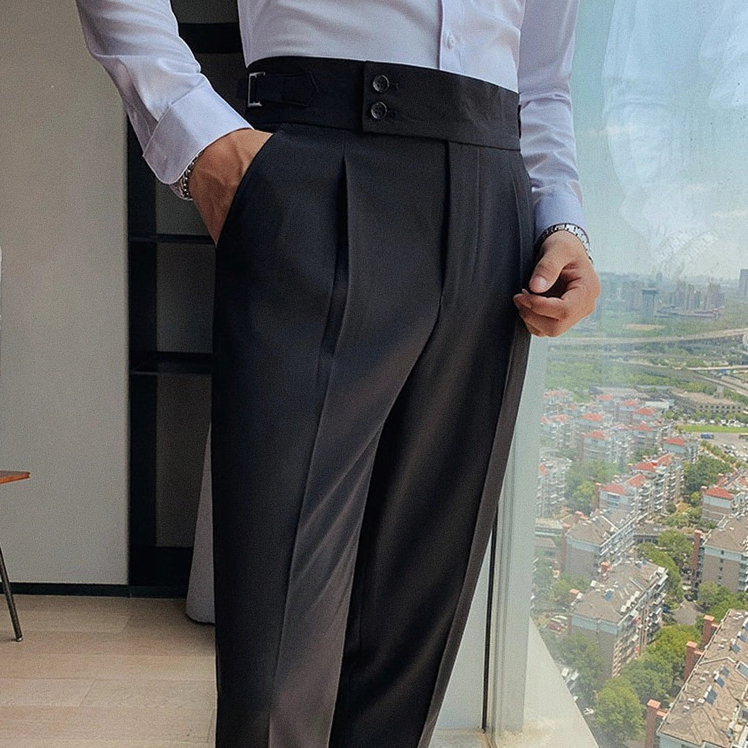 Calça de Alfaiataria Masculina Preta Bellagio