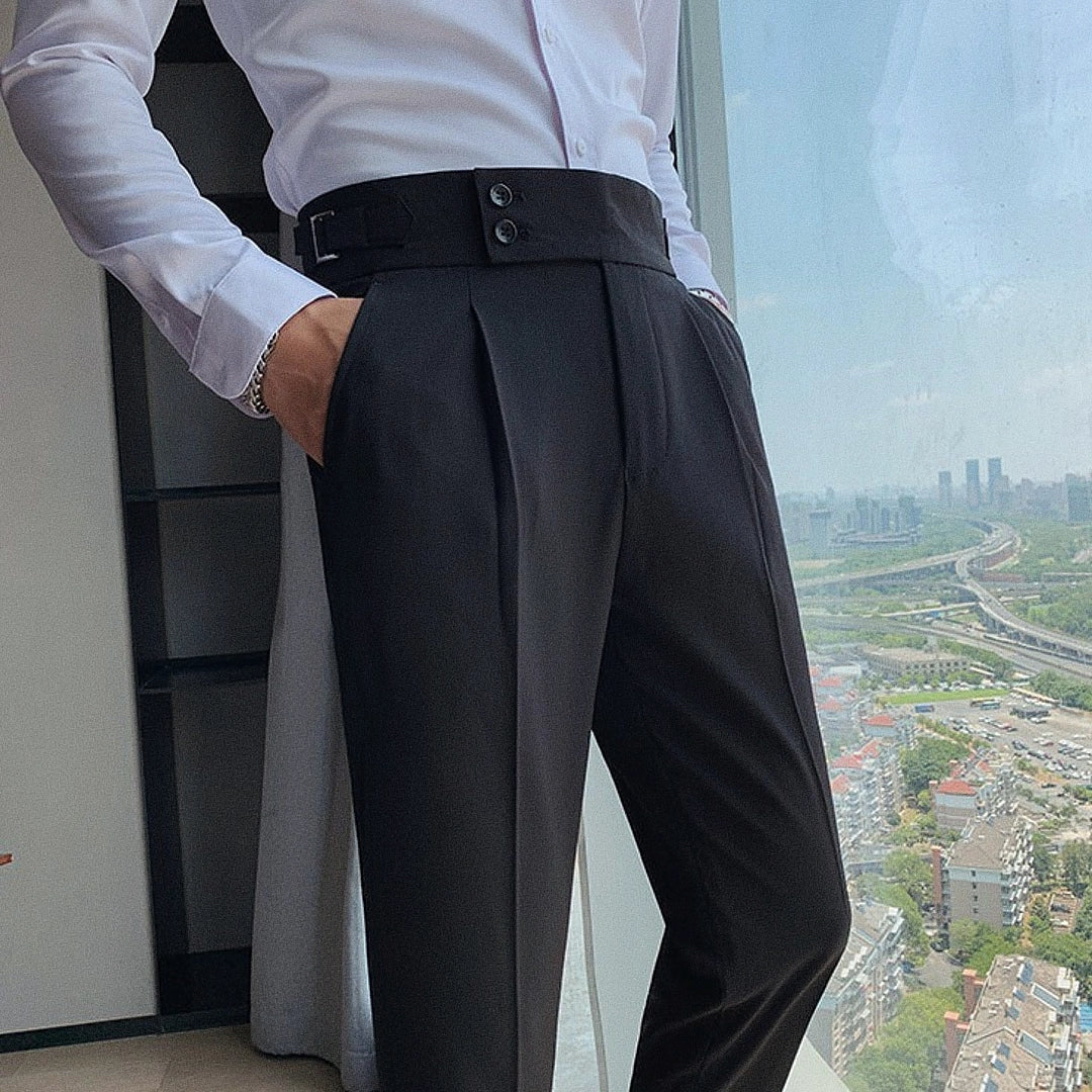 Calça de Alfaiataria Masculina Preta Bellagio