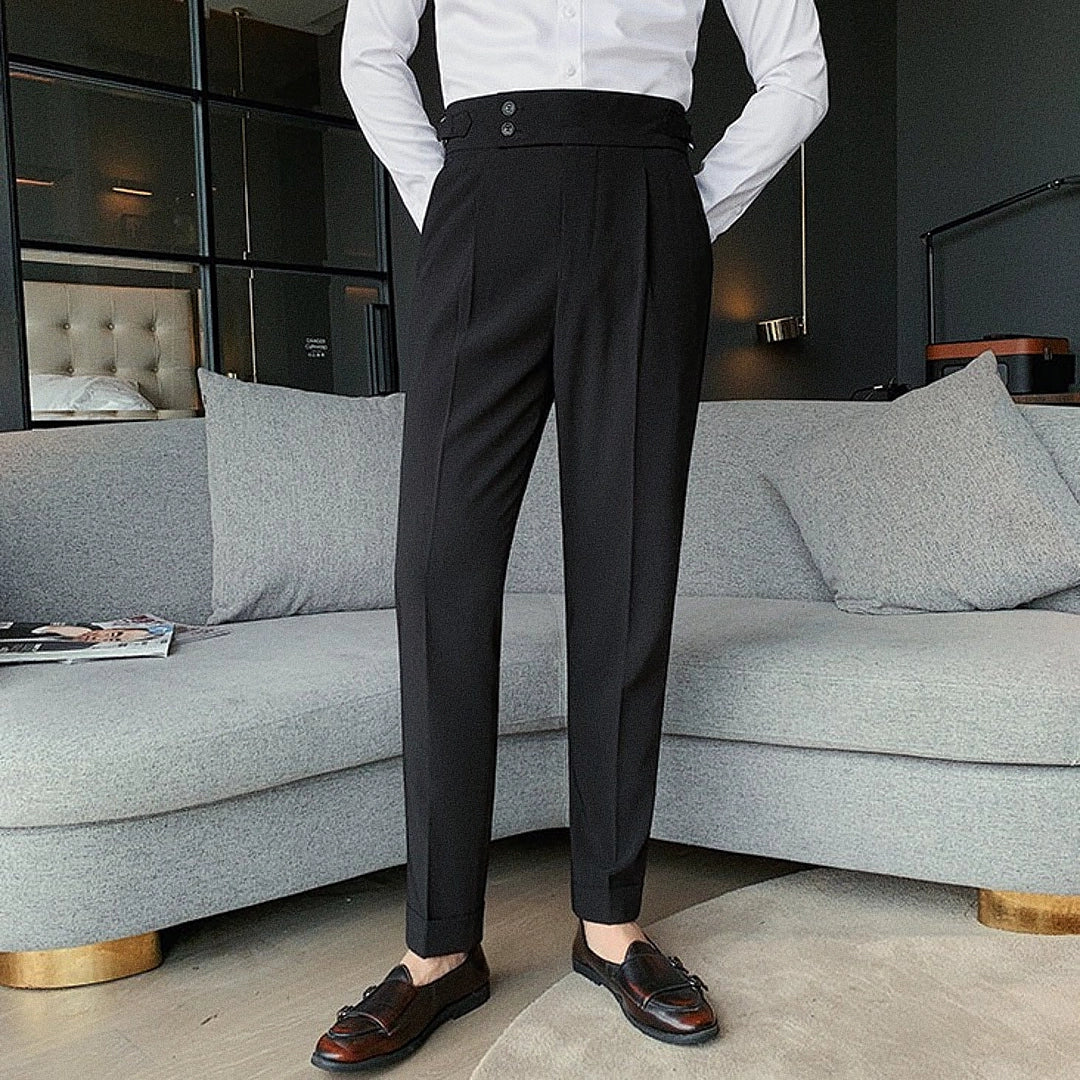 Calça de Alfaiataria Masculina Preta Bellagio
