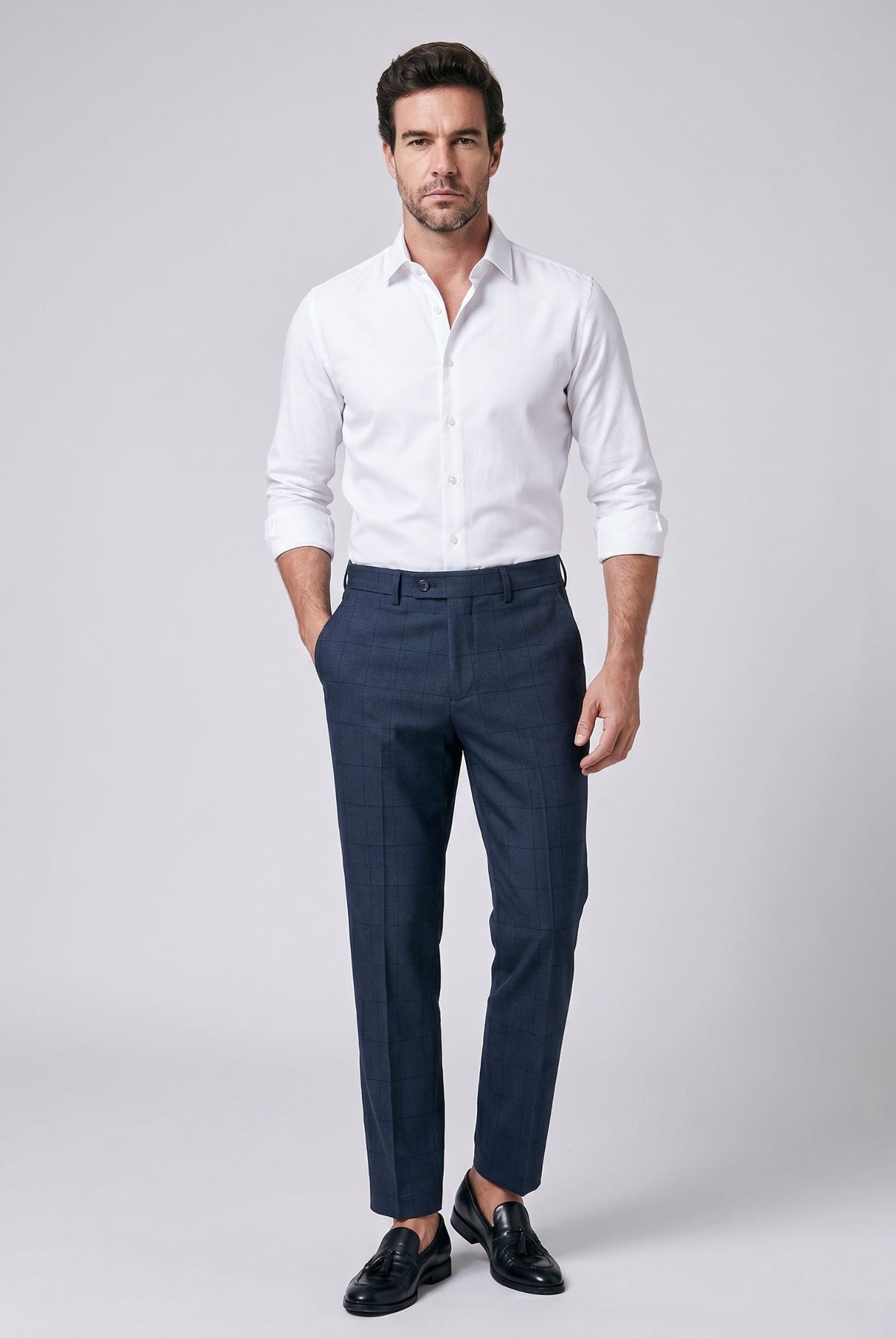 Calça Gurkha Masculina de Alfaiataria Xadrez Firenze
