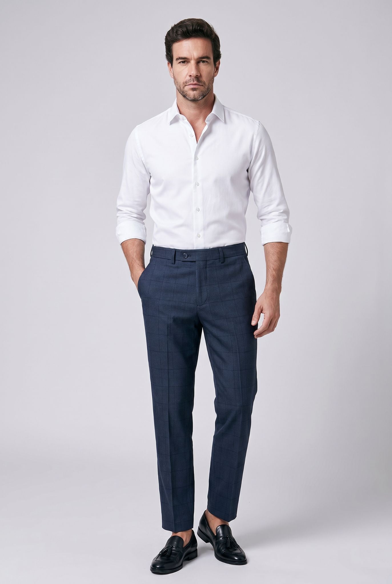 Calça Gurkha Masculina de Alfaiataria Xadrez Firenze