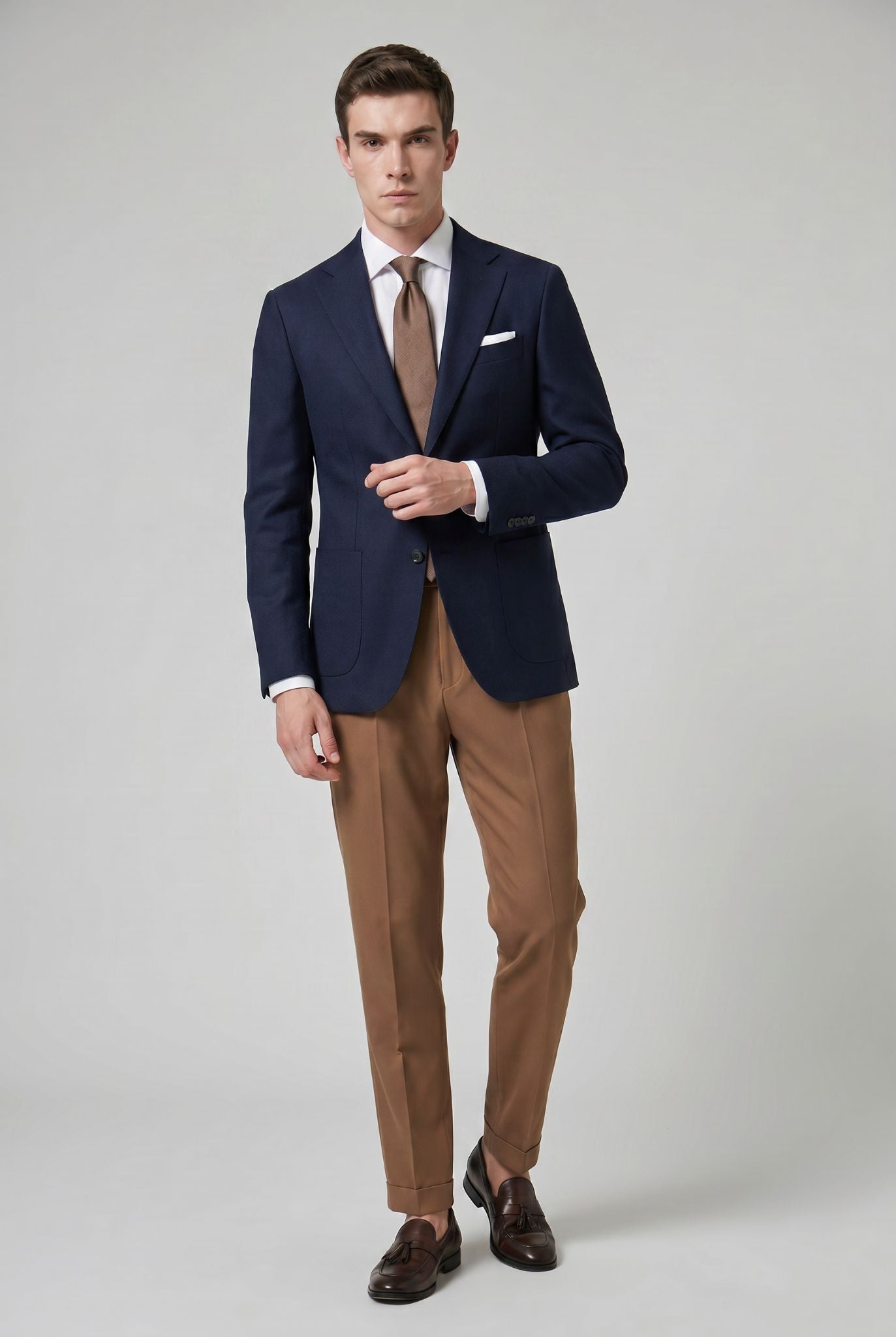 Calça de Alfaiataria Masculina com Ajuste Lateral Monza