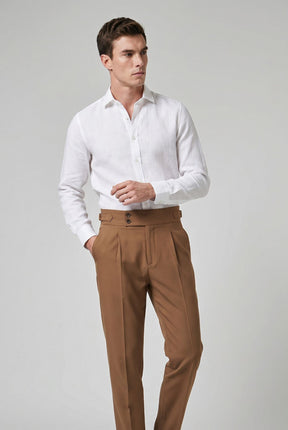 Calça de Alfaiataria Masculina com Ajuste Lateral Monza