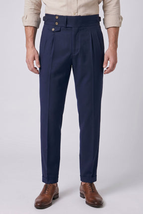 Calça de Alfaiataria Masculina Azul Marinho Vicenza
