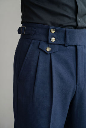 Calça de Alfaiataria Masculina Azul Marinho Vicenza