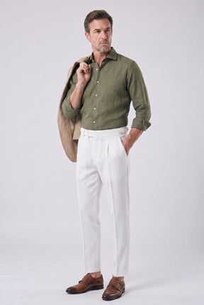 Calça de Alfaiataria Masculina Branca Portofino