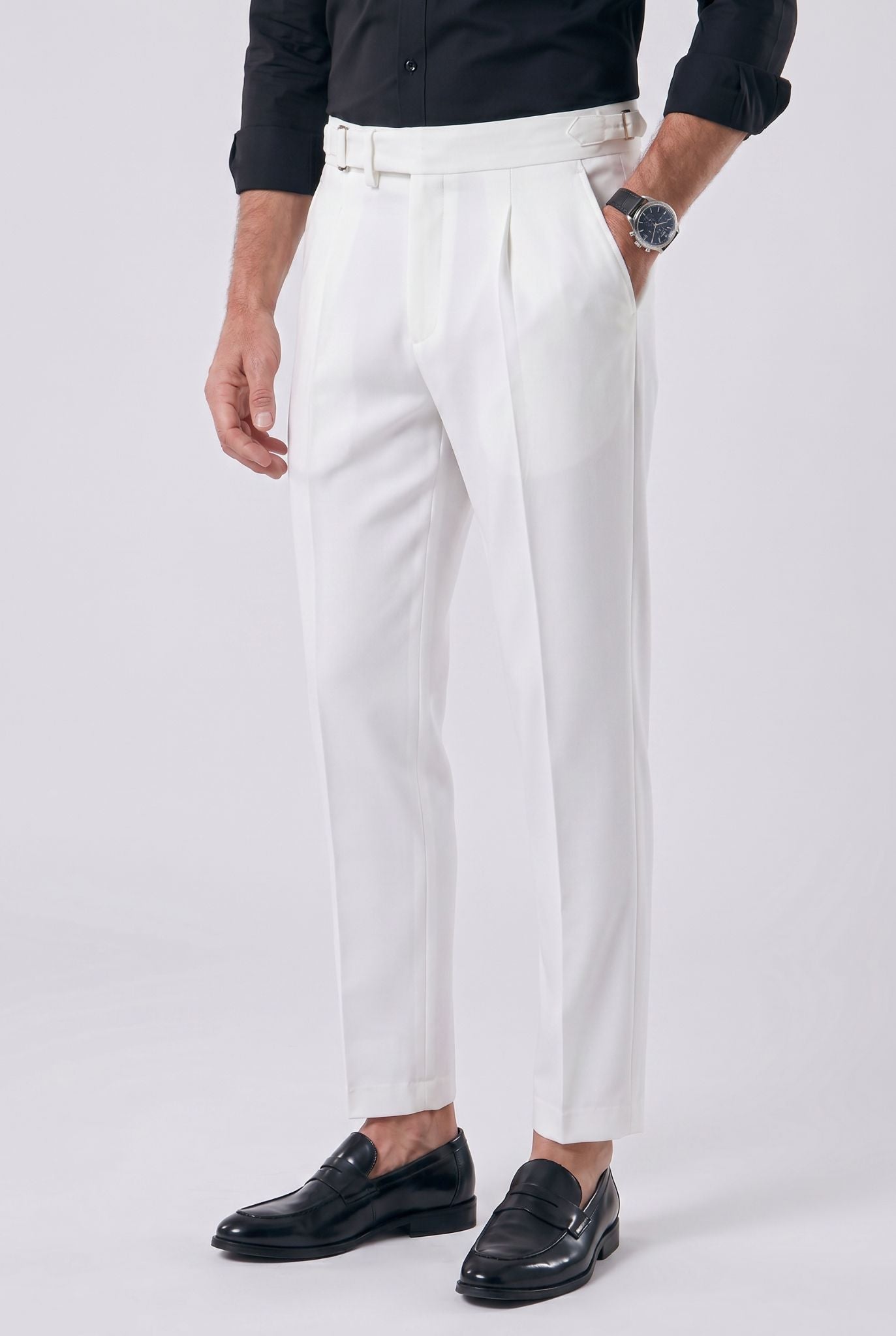 Calça de Alfaiataria Masculina Branca Portofino