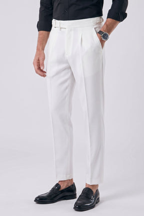 Calça de Alfaiataria Masculina Branca Portofino