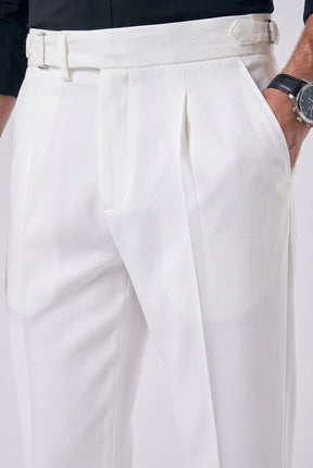Calça de Alfaiataria Masculina Branca Portofino