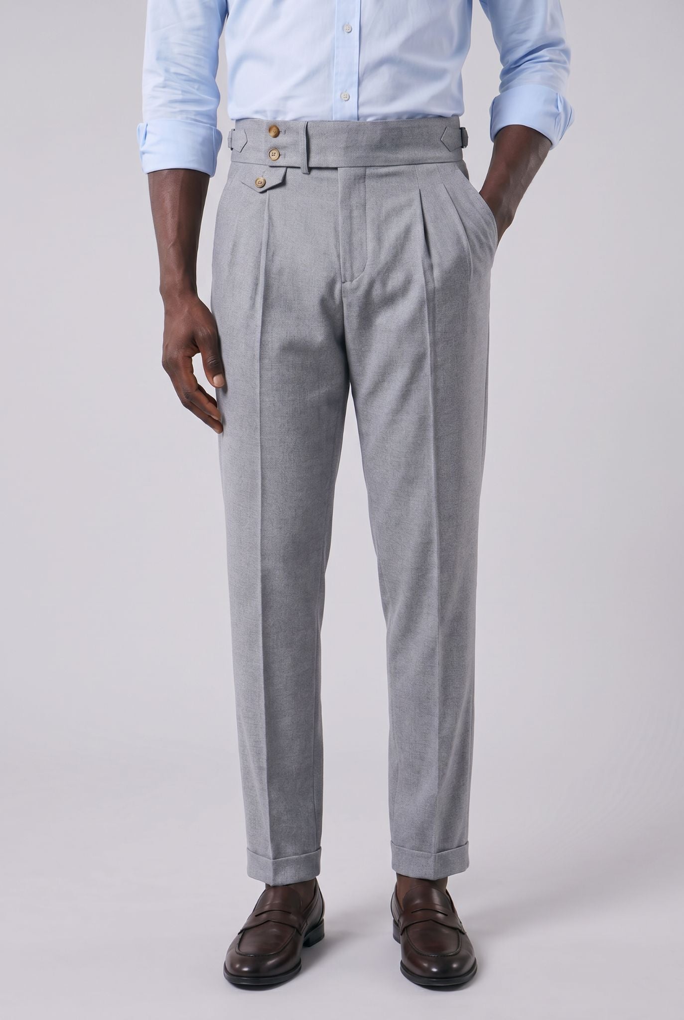 Calça de Alfaiataria Masculina Cinza Montreux
