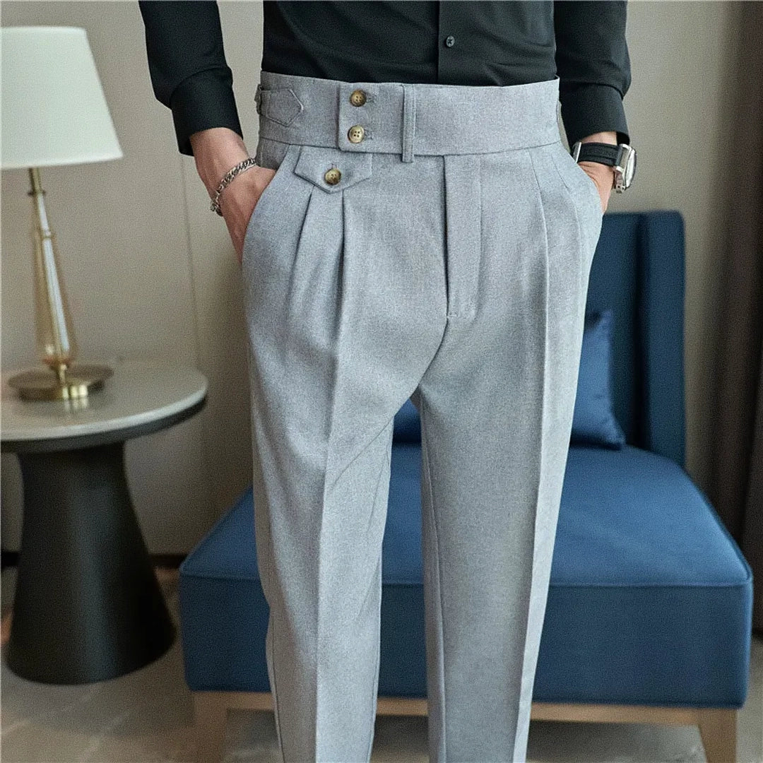 Calça de Alfaiataria Masculina Cinza Montreux