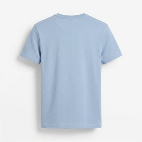 Camiseta Masculina Azul Estilo Casual Minimalista