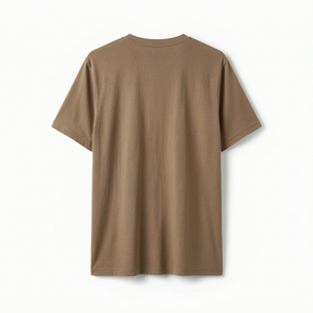 Camiseta Masculina Marrom Manga Curta Simples