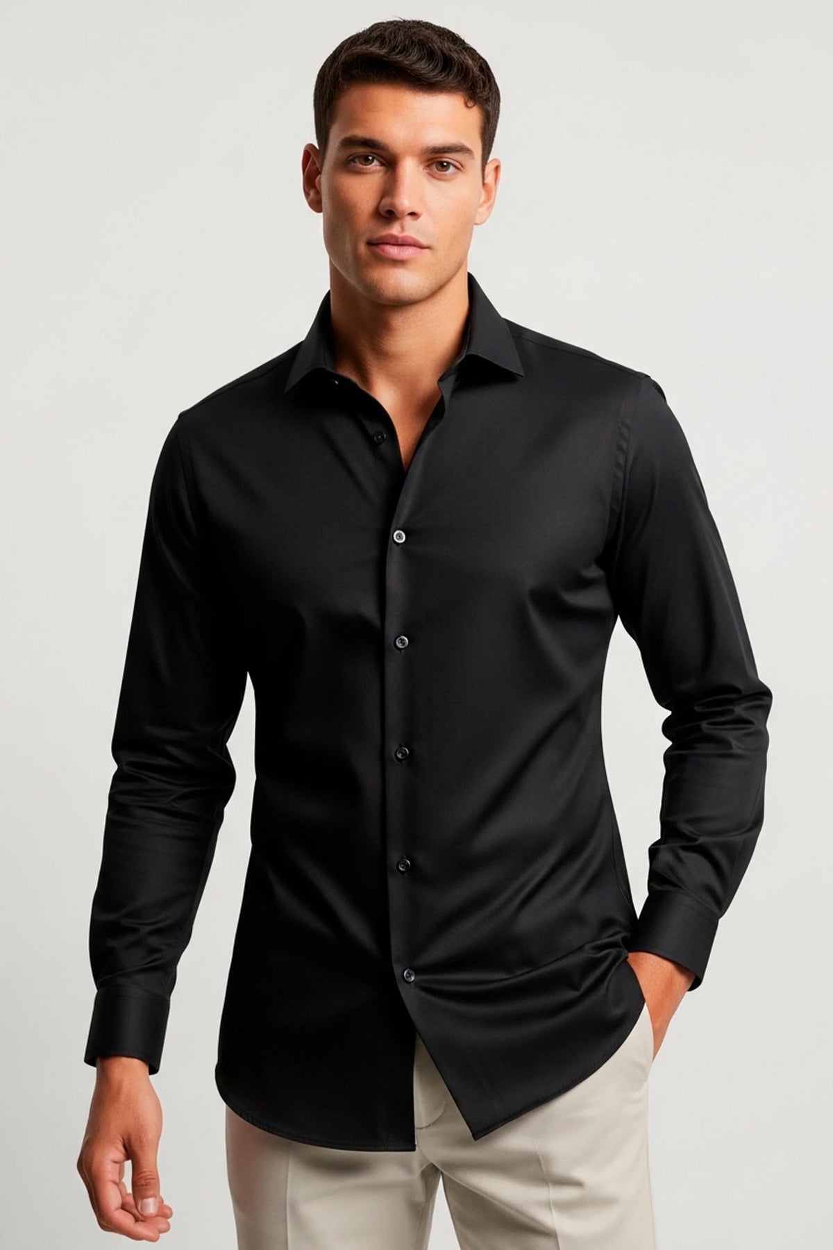 Camisa Manga Longa Slim Fit - Habitat