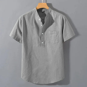 Camisa Casual Linho - Gola Alta