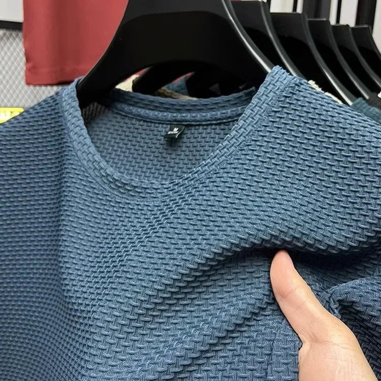 Camisa Básica Masculina – Seda de Gelo