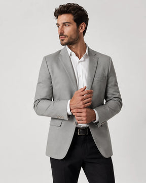 Blazer Slim Masculino Cinza em Poliviscose | Habitat