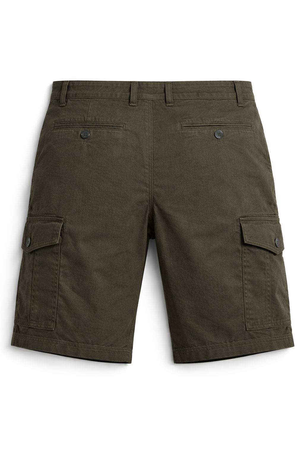 Bermuda Básica Masculina Cargo Em Sarja - Verde