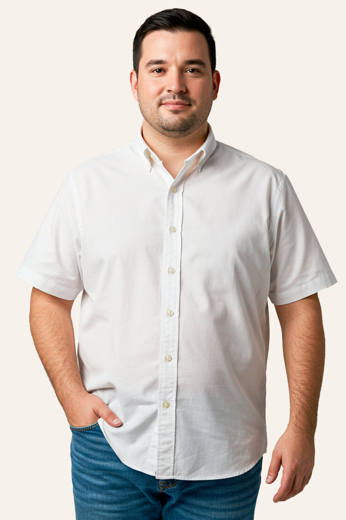Camisa Manga Curta Plus | Oxford - Habitat